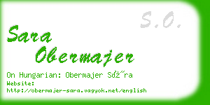 sara obermajer business card